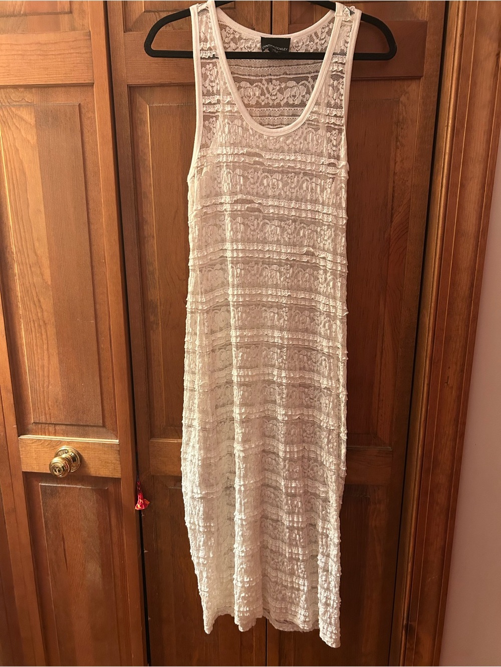 Cynthia Rowley Women’s Sz S Cream Boho Bohemian Lacey Maxi Swimsuit Cover Up